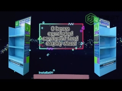 Présentoir de plancher de papier ondulé pliable d'affichage de POP de carton fait sur commande