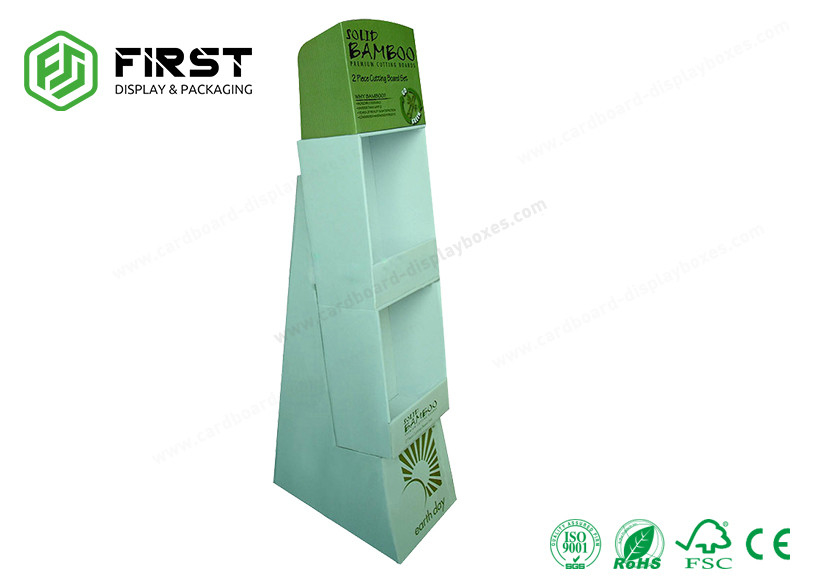 Customized Corrugated Paper Cardboard Advertising Carton Floor Stand Displays For Exhibition