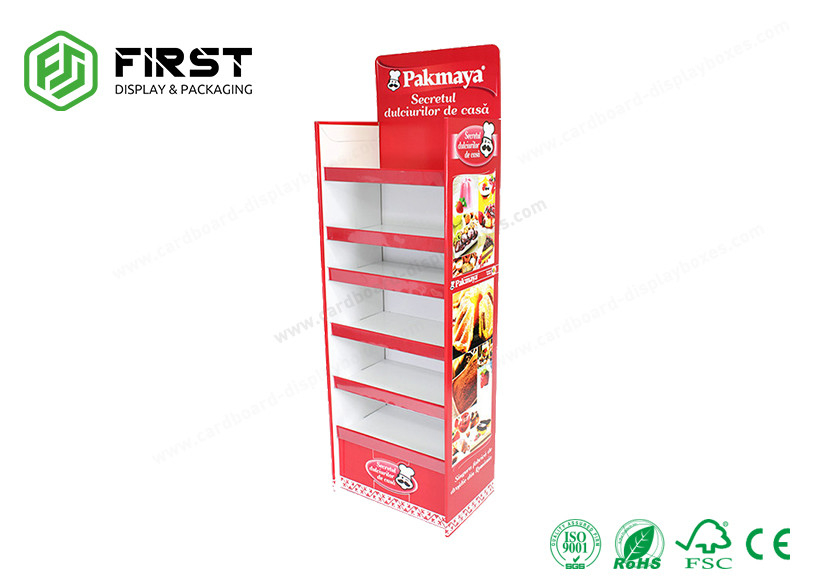 Custom Logo Cardboard Floor Stand Retail Promotion Carton Paper Cardboard Floor Shelf Display