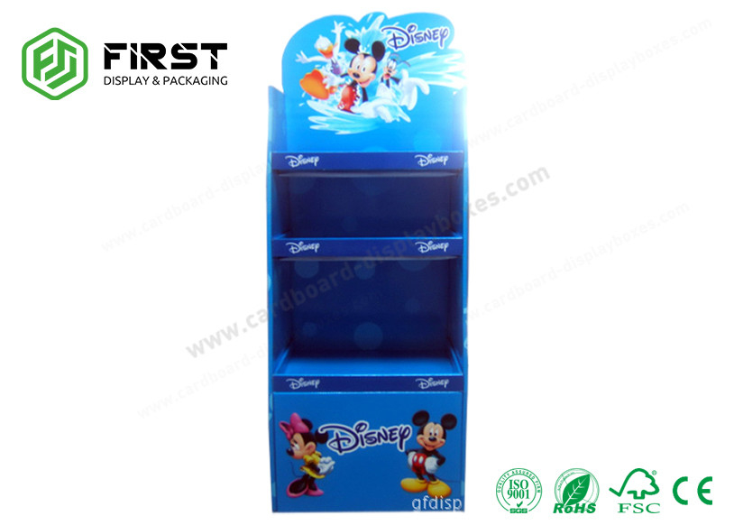 Supermarket Cardboard Pop Displays Foldable Cmyk Printing