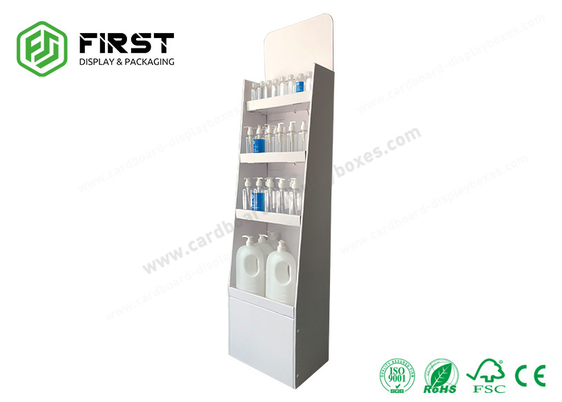 Customized POP Cardboard Floor Standing Display Units Foldable Cardboard Floor Display
