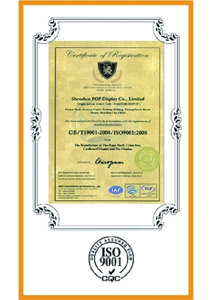 Chine First (Shenzhen) Display Packaging Co.,Ltd certifications